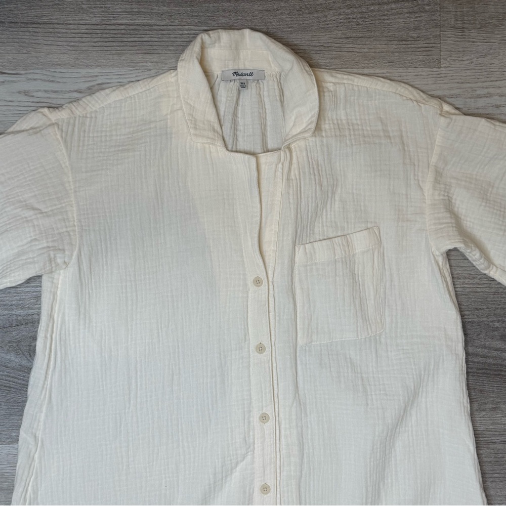 Madewell Lightestspun Cover-Up Maxi Shirtdress Women’s size XXS Lighthouse - Picture 6 of 14